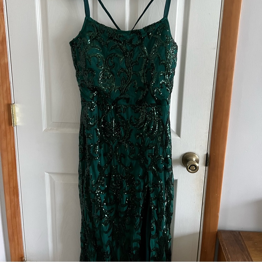 EMERALD GREEN PROM DRESS